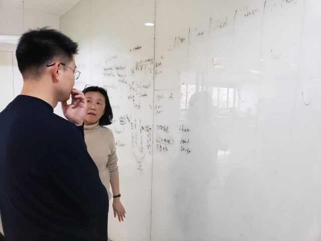 BGSHAH Consulting image of two individuals discussing strategy in front of a whiteboard. BGSHAH Consulting - Why Choose Us?
